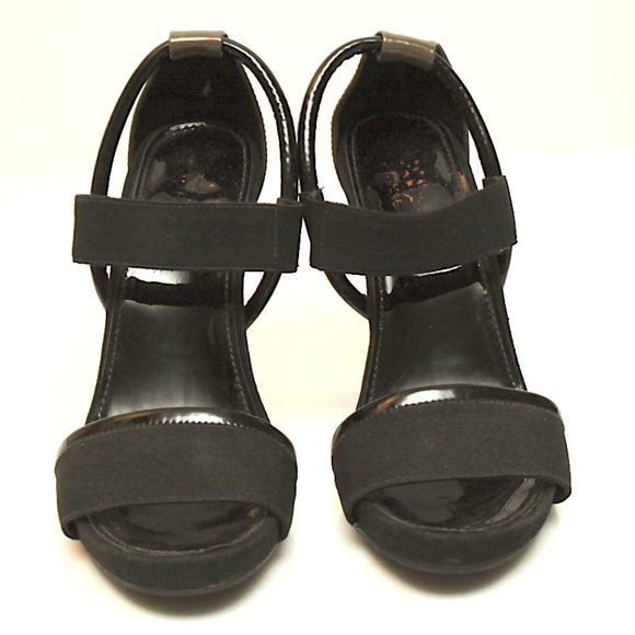 Michael Kors elastic band Sandal patent leather heels size 5.5 6 - Picture 3 of 5